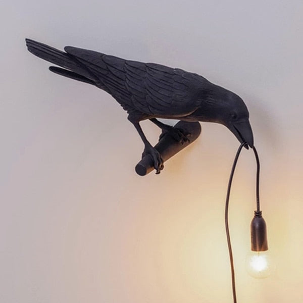 Resin Lucky Bird Crow Wall Lamp Table Lamp Night Light Bedroom Bedside Living Room Wall Lamp Home Decoration