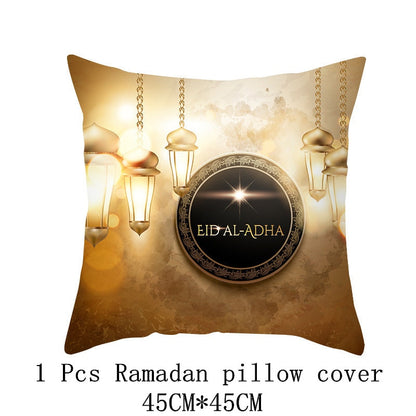 EID Mubarak Cushion Cover Ramadan Decoration for Home Ramadan Kareem Mubarak Muslim Islamic Party Supplies 2023 EID Pillowcase