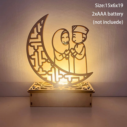 Candle Led Lights For Home - Ramadan Wooden Light Ornament