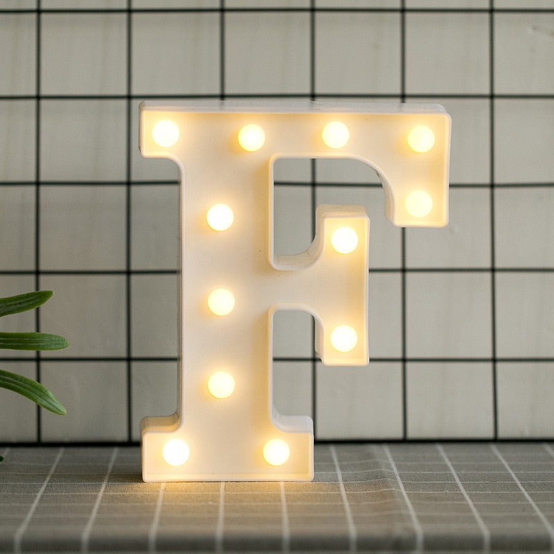 Luminous LED Letter Lights, Birthday Party Decorations.