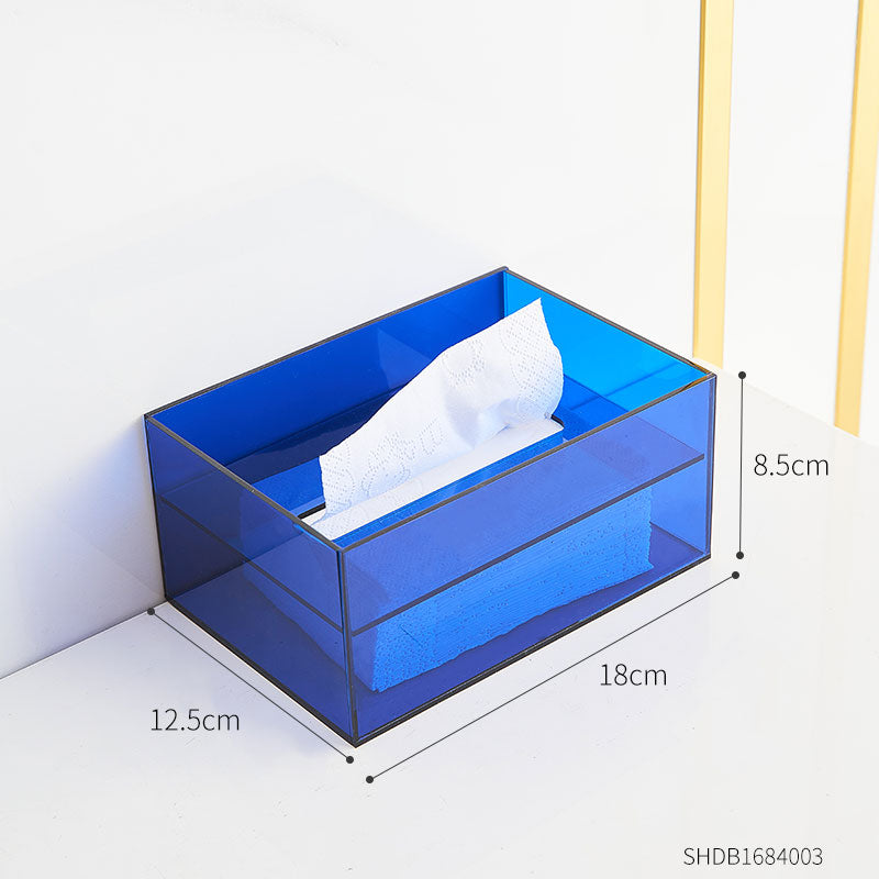 Modern Acrylic Tissue Box Transparent Fashion Napkin Holder Home Decoration Living Room Desk Decor Accessories Decorative Box