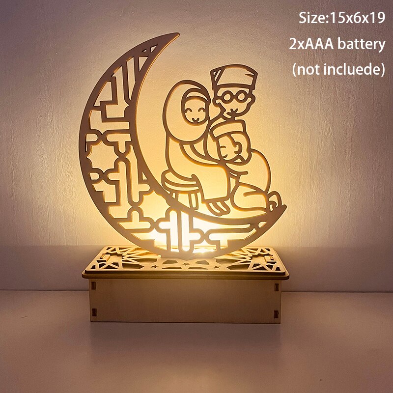 Candle Led Lights For Home - Ramadan Wooden Light Ornament