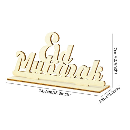 Eid Mubarak Wooden Ornament Ramadan Decorations For Home Islamic Muslim Party Supplies Eid Al Adha Favor Ramadan Kareem Gifts